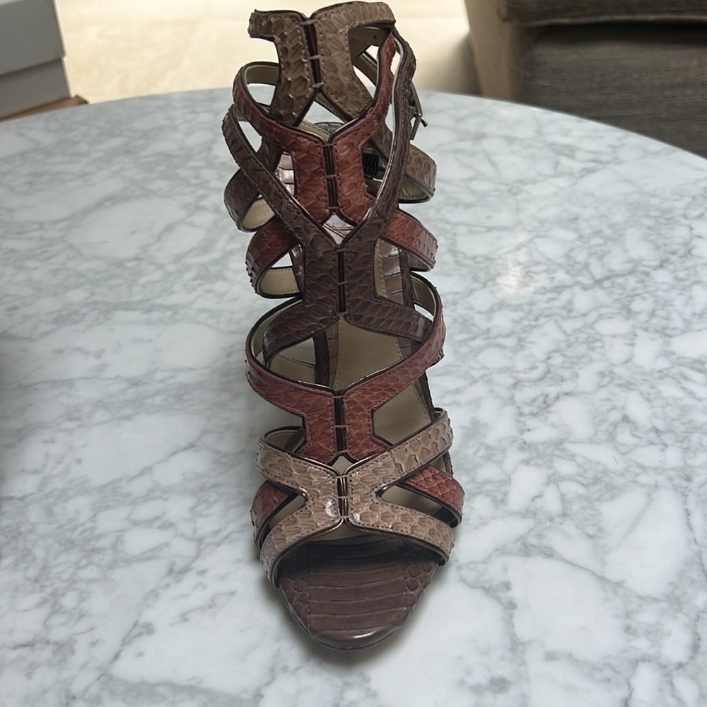 Brian Atwood Natural Python Sandals. 7 - image 5